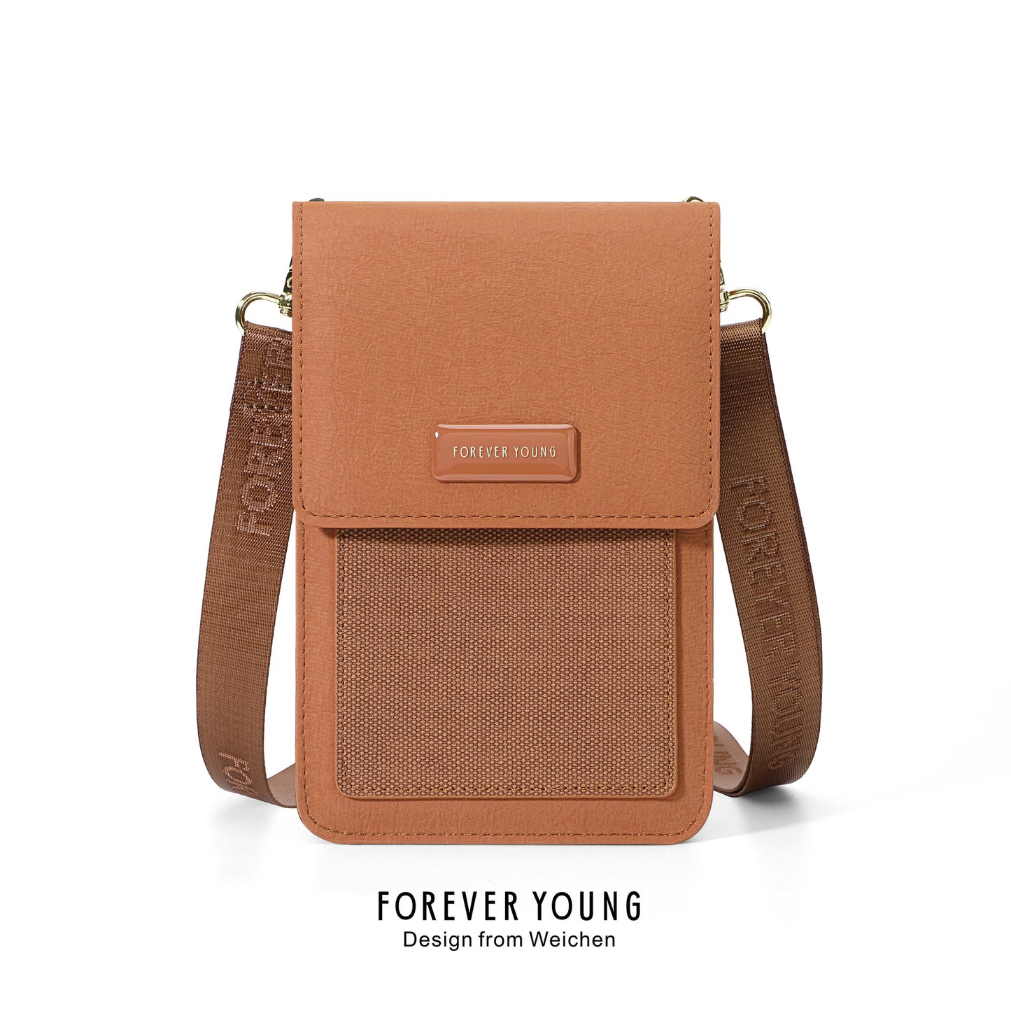 forever Young new solid color simple niche mobile phone bag