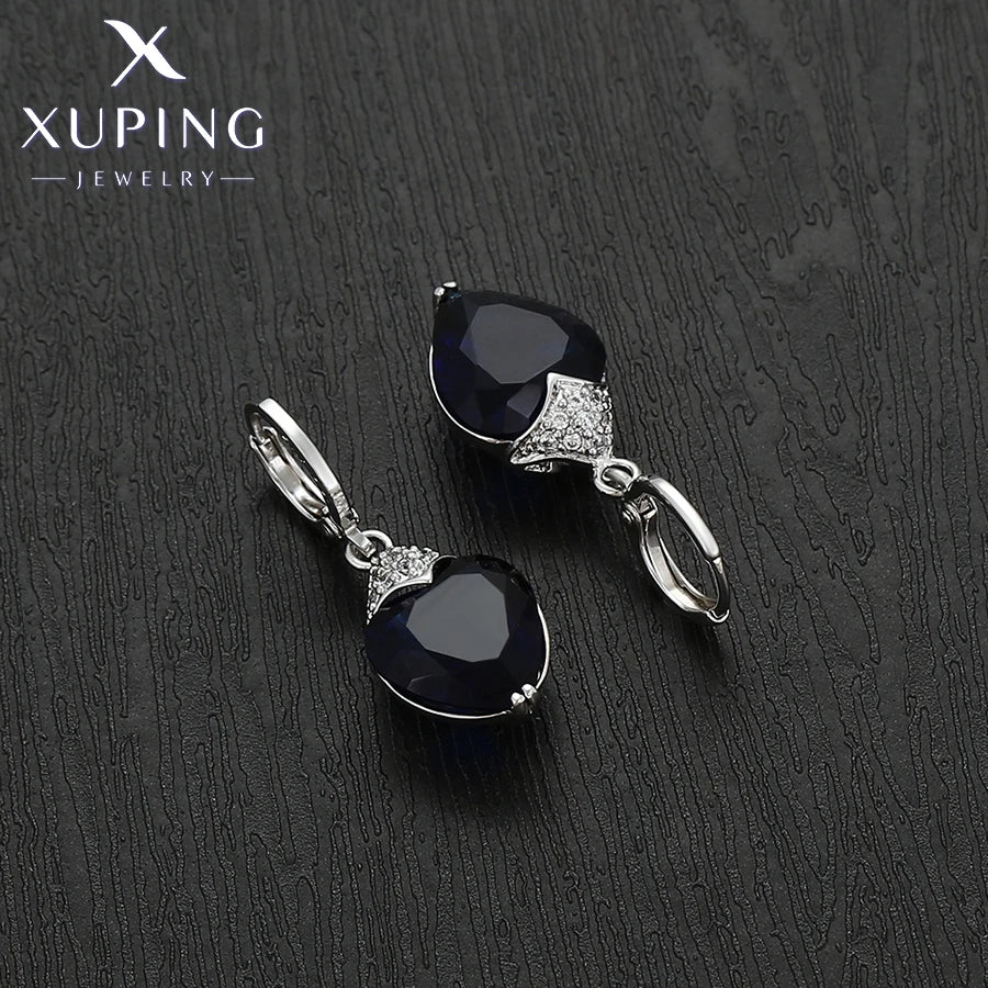 Xuping Jewelry Fashion Luxury Romantic Серьги Women Drop Earrings with Synthetic Cubic Zirconia for Valentine's Day Gift 27656