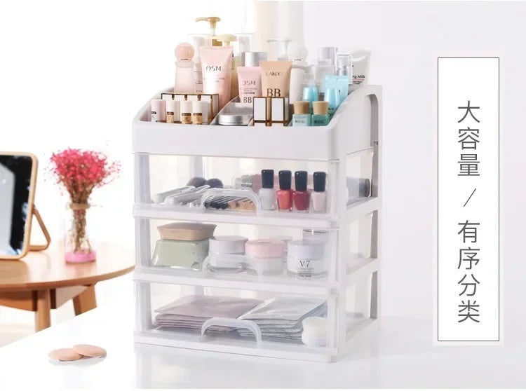 Make Up Case Jewelry Container Box Makeup Organizer Drawers Cosmetic Storage Box Makeup Brush Holder Brush Lipstick Container