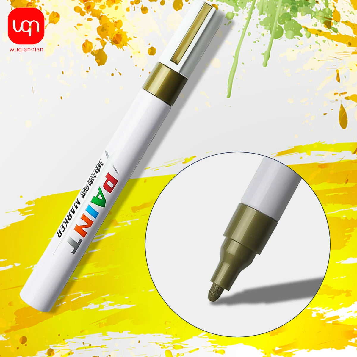 1pcs Car Scratch Repair Paint Pen Oil-Based Water-Proof Tire Tread Rubber Fabric Paint Marker PenPerManent Black White Red