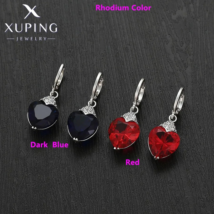 Xuping Jewelry Fashion Luxury Romantic Серьги Women Drop Earrings with Synthetic Cubic Zirconia for Valentine's Day Gift 27656