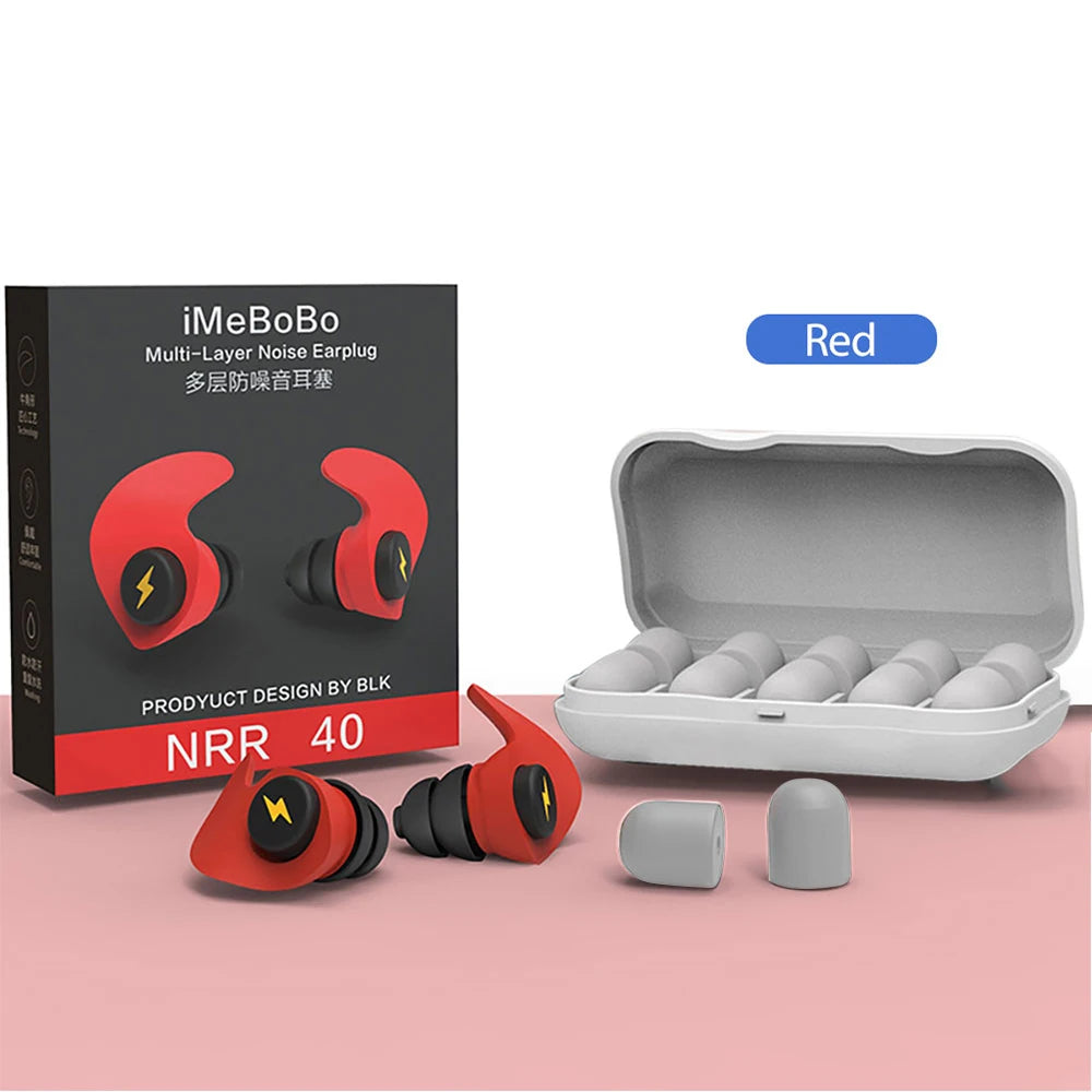 Ear Plugs Sleep Silicone Black Soundproof Tapones Oido Ruido Noise Reduction Filter For Ears Earplug Soft Foam Sleeping Earplugs