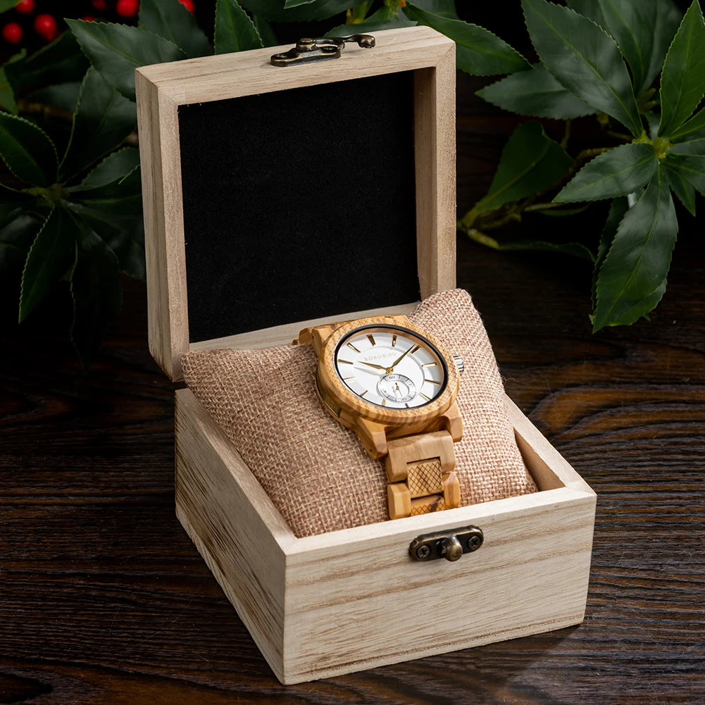 BOBOBIRD Wooden Watch Top Fashion Casual Clock Quartz Wristwatch Engraved Custom Logo Man Watches best man Gift Wood Box