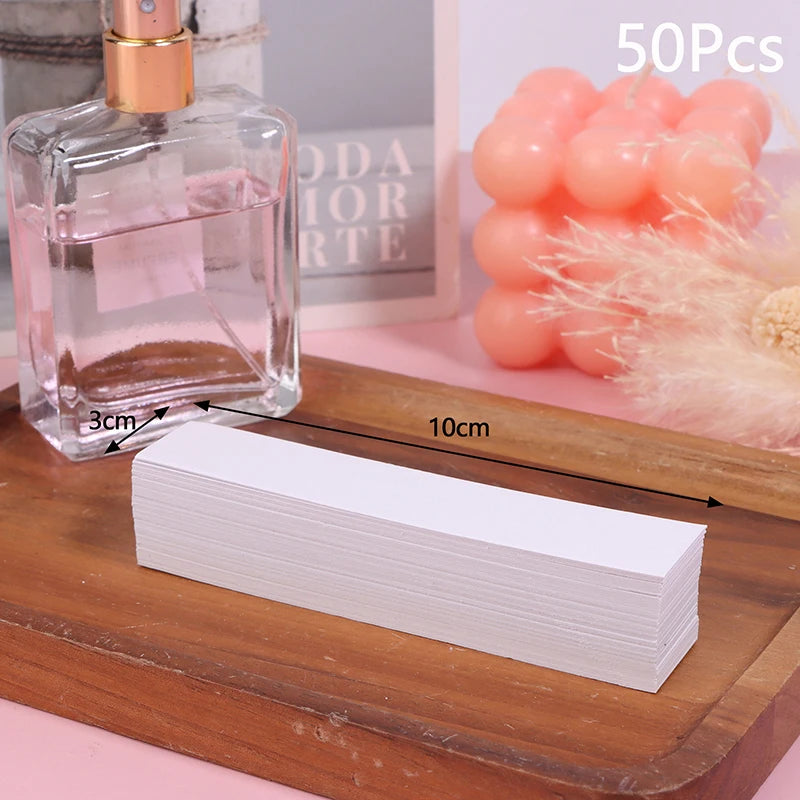 Multiple Szes 50pcs Tester Strips Fragrance Disposable White Women Smell Paper Paper Strips Test Paper Aromatherapy Perfume