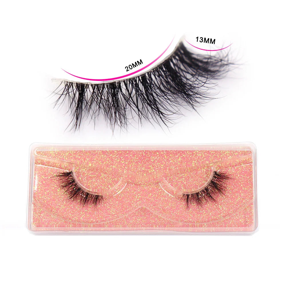 Maquillaje Mink Lashes 3D Half False Eyelash Make Up Lashes Extension Natural short False Cils Clear Band Hand Made Lashes H03