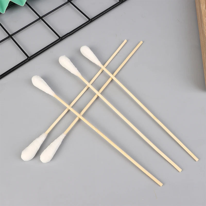 20/100Pcs Singel/Double Head Sterile Cotton Swabs Women Makeup Cotton Buds Wood Sticks Nose Ears Cleaning