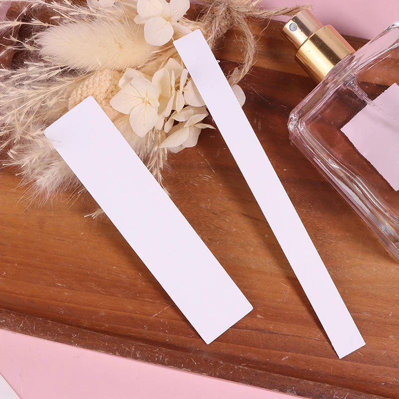 Multiple Szes 50pcs Tester Strips Fragrance Disposable White Women Smell Paper Paper Strips Test Paper Aromatherapy Perfume