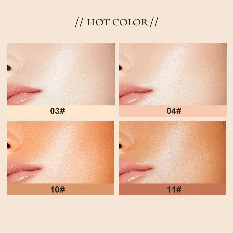 12 Color Matte Foundation Stick Lightweight Makeup Breathable Foundation Cream for Dark Skin Lasting Oil Control Base Make Up