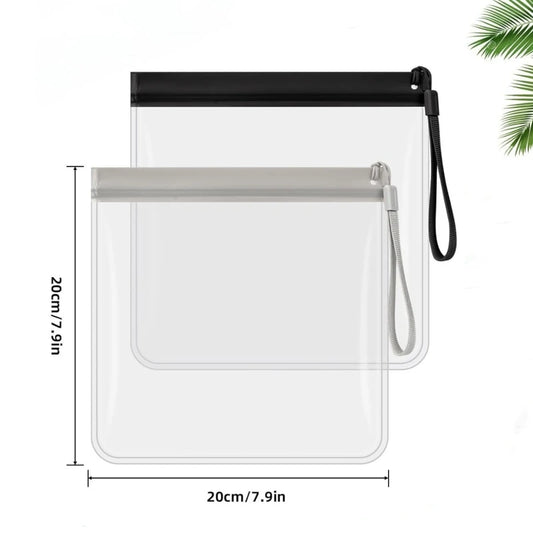 2pcs Luggage Transparent Travel Use Leakproof Flight Make Up Waterproof For Women Reusable Airport Security Toiletry Bag