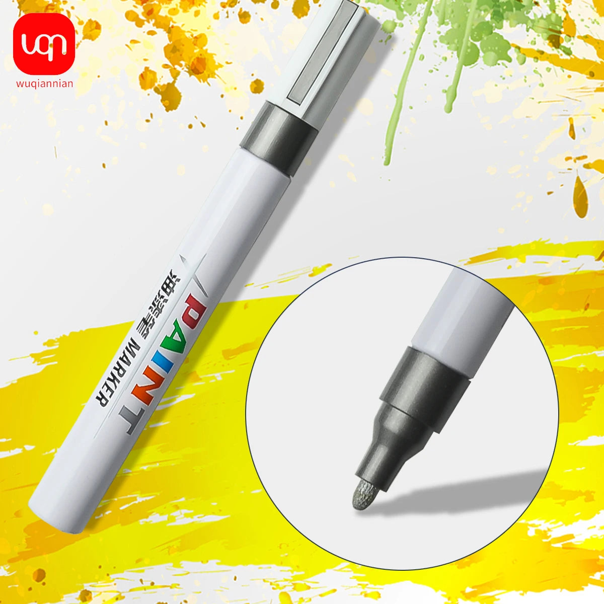 1pcs Car Scratch Repair Paint Pen Oil-Based Water-Proof Tire Tread Rubber Fabric Paint Marker PenPerManent Black White Red