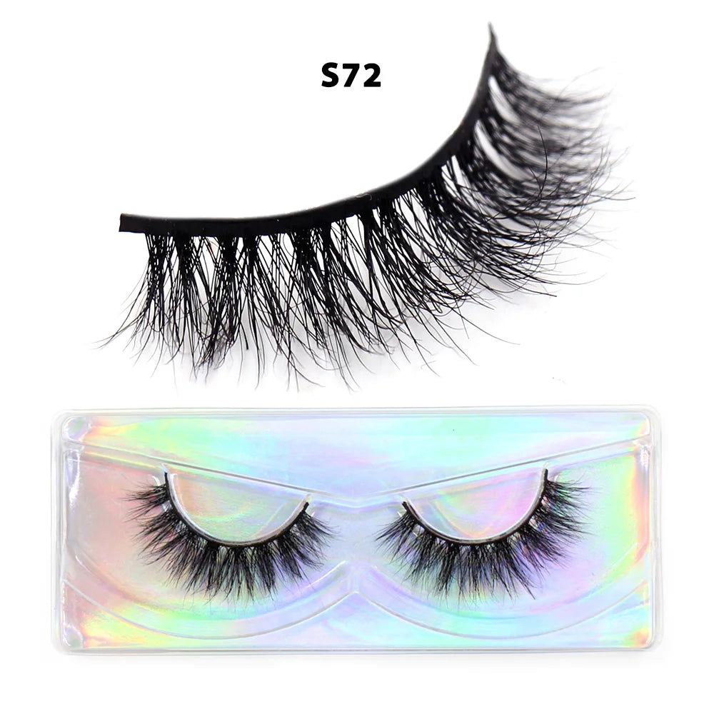 Maquillaje Mink Lashes 3D Half False Eyelash Make Up Lashes Extension Natural short False Cils Clear Band Hand Made Lashes H03