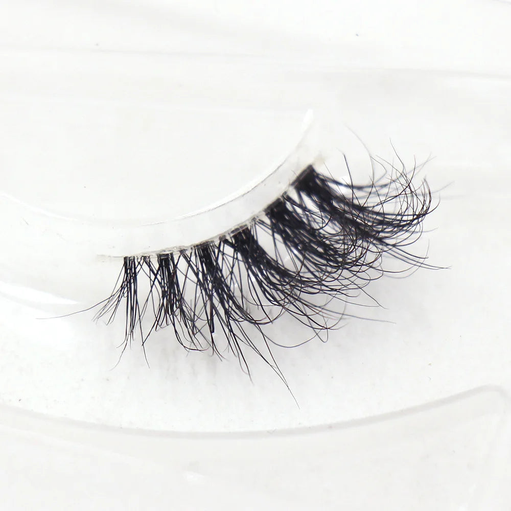 Maquillaje Mink Lashes 3D Half False Eyelash Make Up Lashes Extension Natural short False Cils Clear Band Hand Made Lashes H03