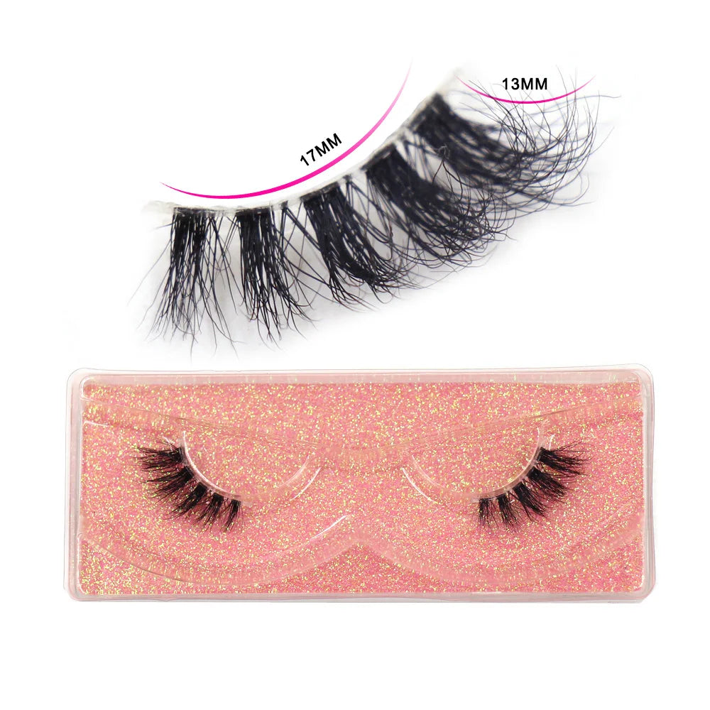 Maquillaje Mink Lashes 3D Half False Eyelash Make Up Lashes Extension Natural short False Cils Clear Band Hand Made Lashes H03