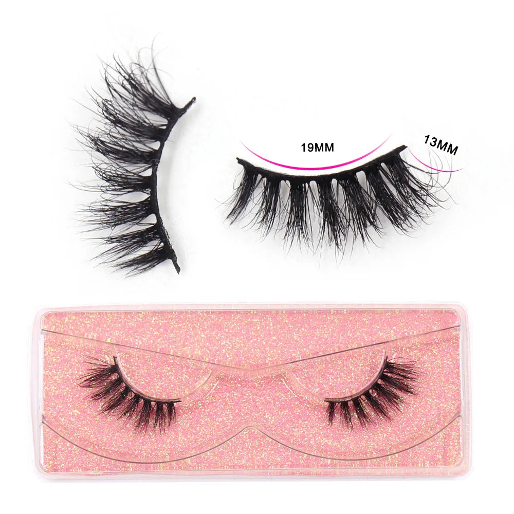 Maquillaje Mink Lashes 3D Half False Eyelash Make Up Lashes Extension Natural short False Cils Clear Band Hand Made Lashes H03