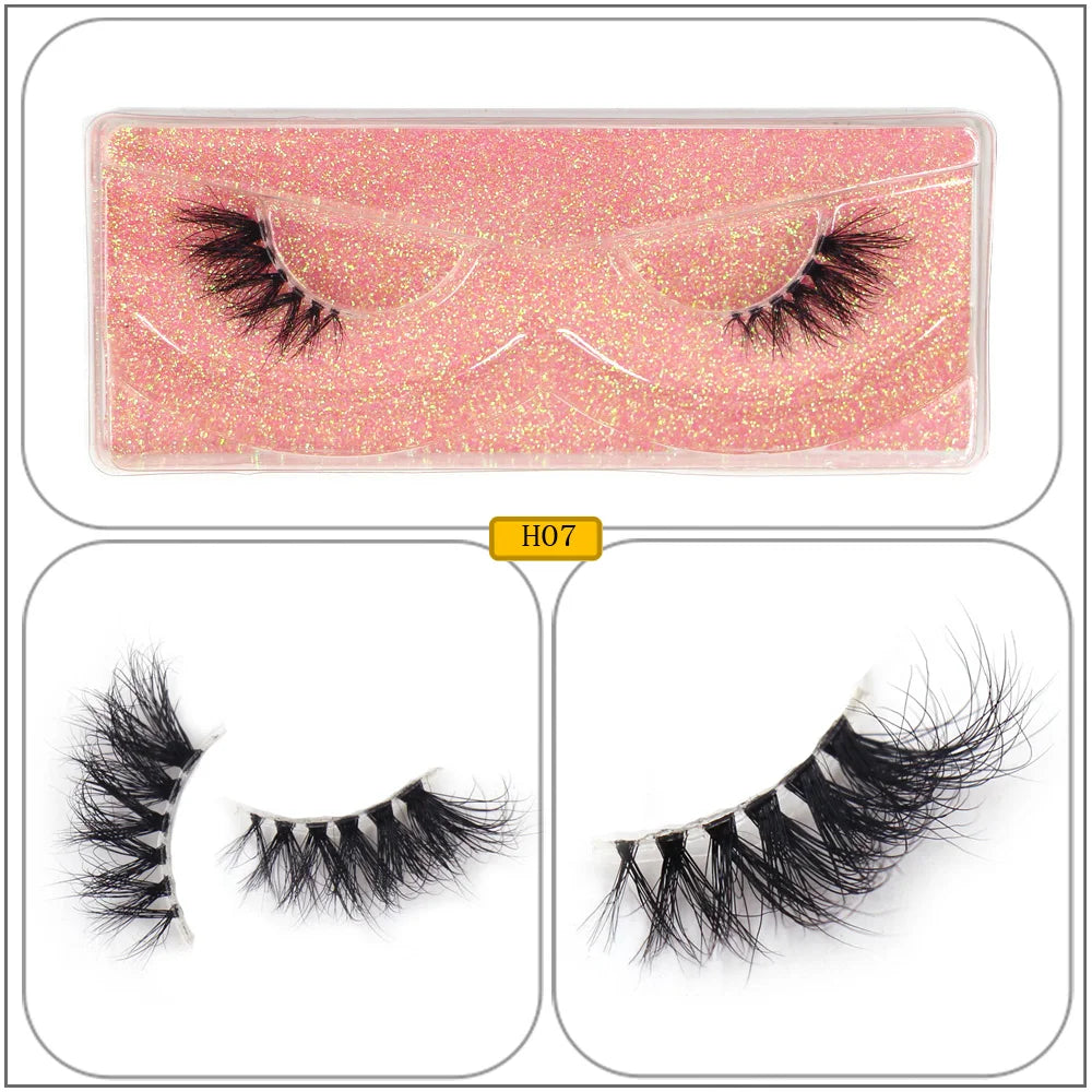 Maquillaje Mink Lashes 3D Half False Eyelash Make Up Lashes Extension Natural short False Cils Clear Band Hand Made Lashes H03