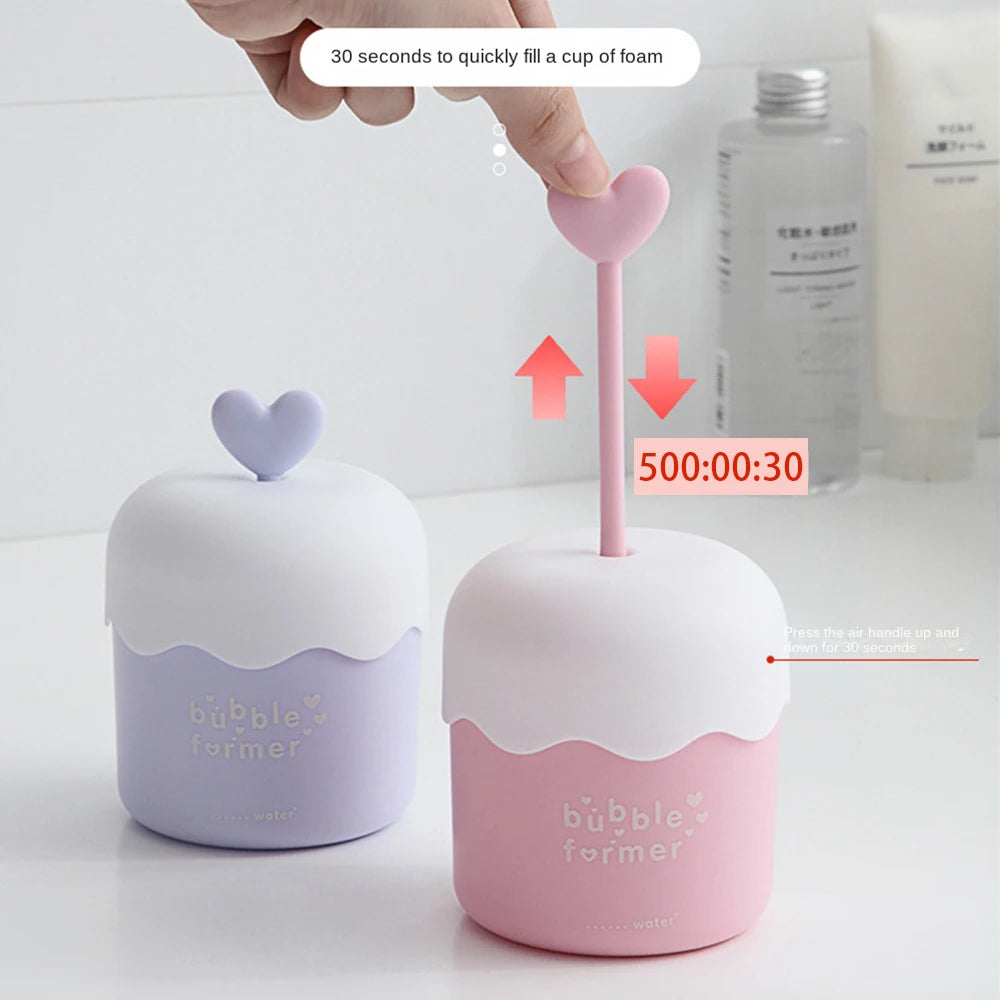 Portable Face Cleanser Shower Bath Shampoo Gel Foam Maker Bubble Press Foamer Device Cleansing Foaming  Cup Make Up Removal Tool