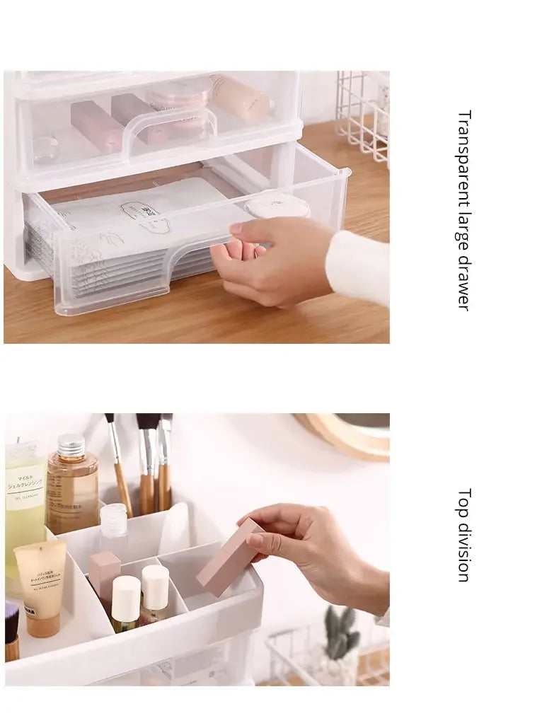 Make Up Case Jewelry Container Box Makeup Organizer Drawers Plastic Cosmetic Storage Box Makeup Brush Holder Organizers