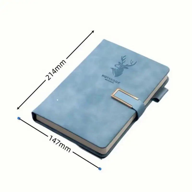 A5 Vintage deer head notebook magnetic button business PU leather 360pages notebook soft Cover leather for school daily Meeting