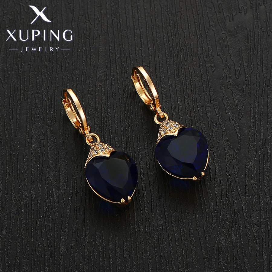 Xuping Jewelry Fashion Luxury Romantic Серьги Women Drop Earrings with Synthetic Cubic Zirconia for Valentine's Day Gift 27656