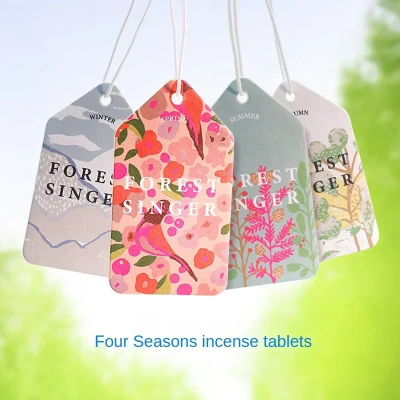 Air Freshener Four Seasons Car Perfume Long-lasting Aromatherapy Fragrance Piece Pendant  Aromatizador De Ambiente 1/3/4/8PCS