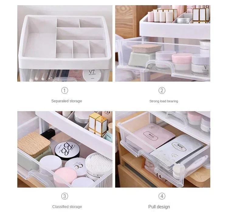 Make Up Case Jewelry Container Box Makeup Organizer Drawers Cosmetic Storage Box Makeup Brush Holder Brush Lipstick Container