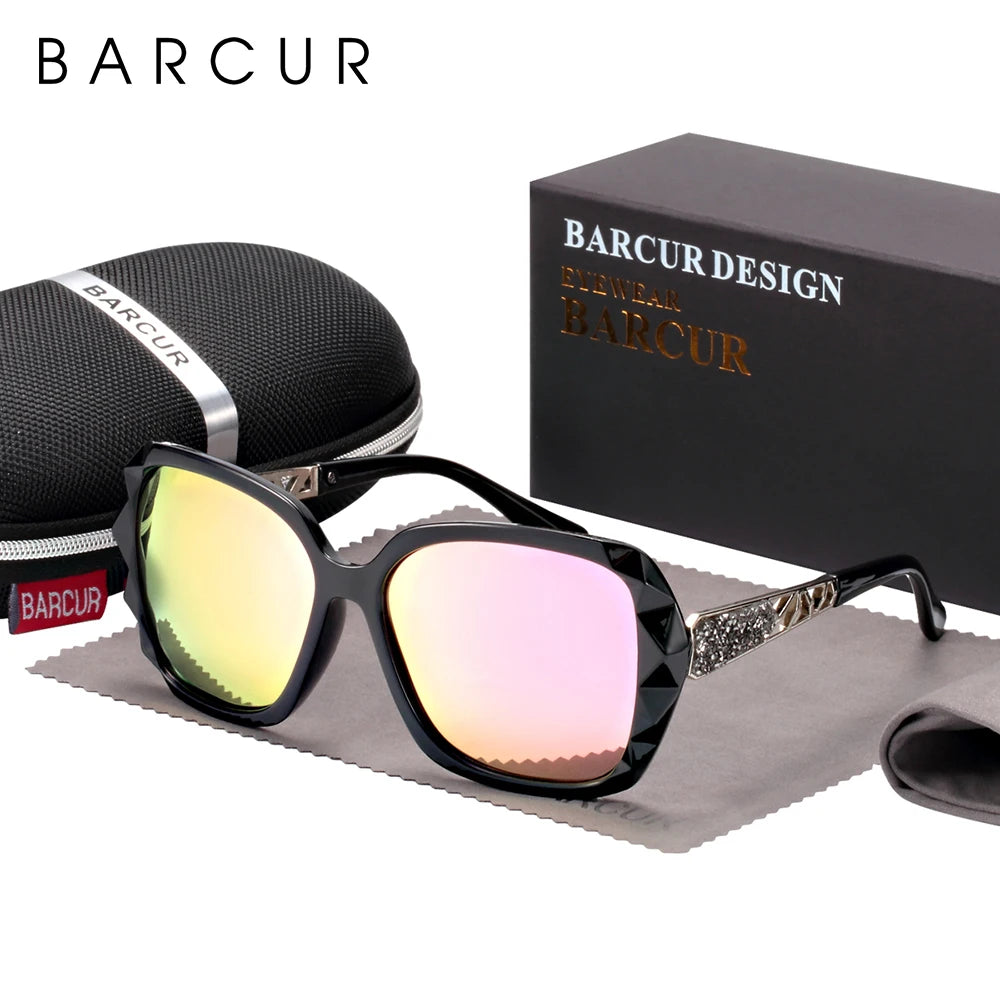 BARCUR Polarized Sunglasses Women UV400 Lady Fashion Gradient Sun Glasses for Women Eyewear Accessory