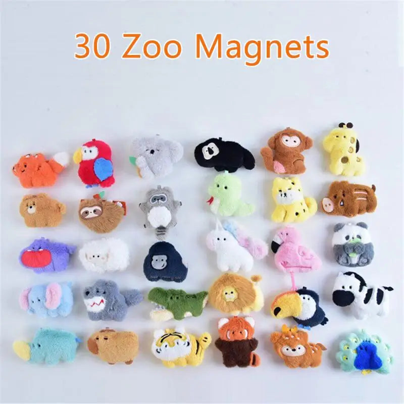 New Animal Blind Box Plush Fridge Magnets Blind Box Refrigerator Sticker Blind Bag Home Decor Cartoon Wall Stickers Kids Gift