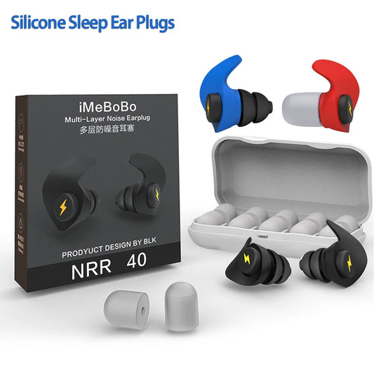 Ear Plugs Sleep Silicone Black Soundproof Tapones Oido Ruido Noise Reduction Filter For Ears Earplug Soft Foam Sleeping Earplugs