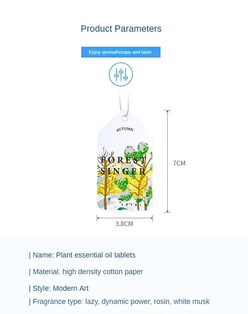 Air Freshener Four Seasons Car Perfume Long-lasting Aromatherapy Fragrance Piece Pendant  Aromatizador De Ambiente 1/3/4/8PCS