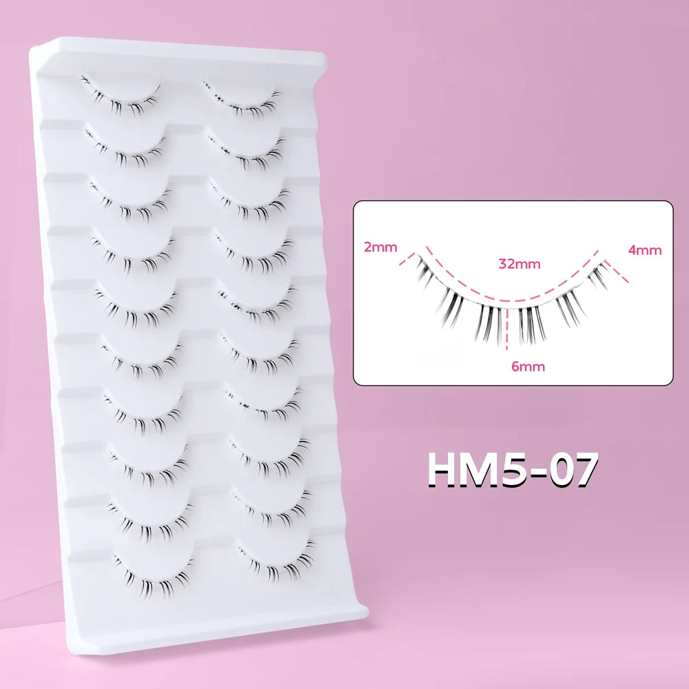 Bottom False Eyelashes Lower Lash Extensions 10 Pairs Under Fake Lashes Strip Manga Natural Look Pack Soft Make Up For Women