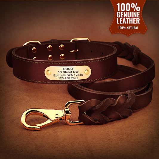 Dog collar Labrador Large dog tag lettering anti-loss dog collar all and medium sized dog collar