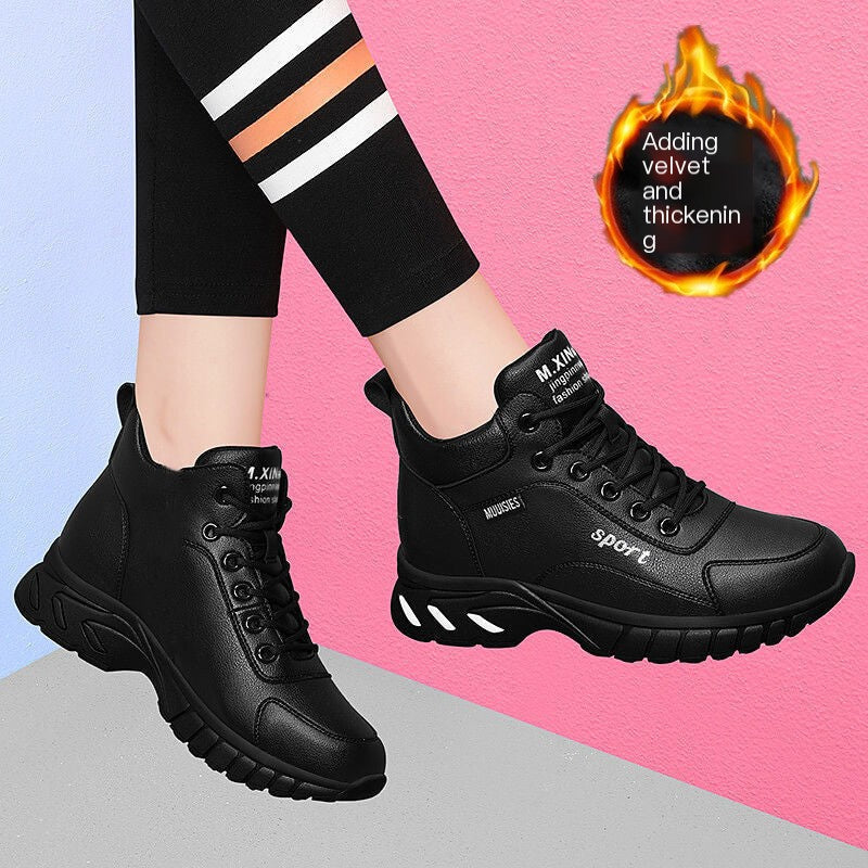 Women's shoes 2024 winter new Korean style all-match casual shoes non-slip soft sole trendy shoes