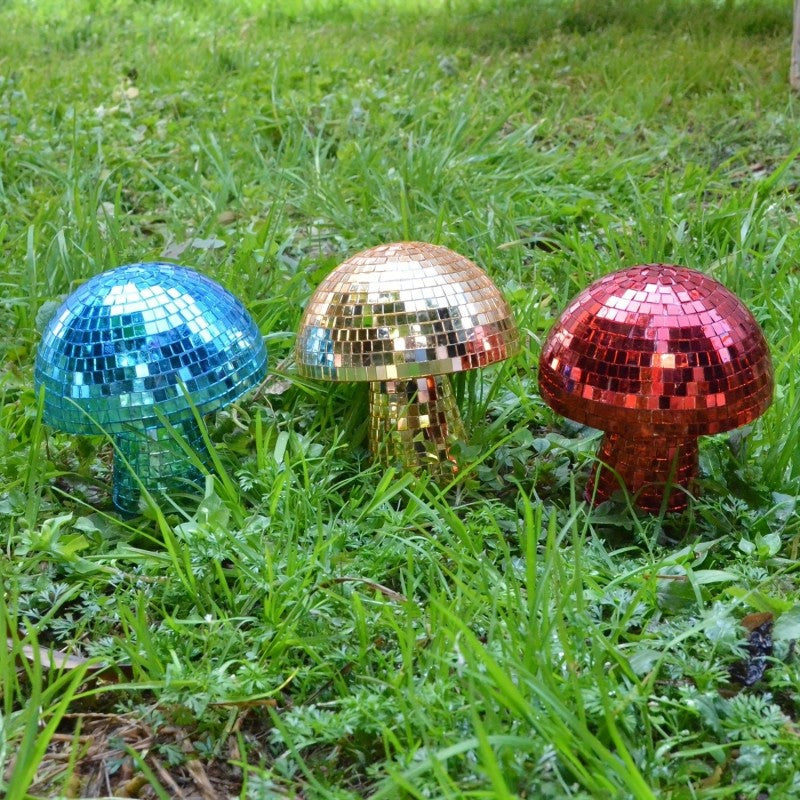 Mushroom Disco Ball Mushroom disco ball mirror reflective mushroom decoration