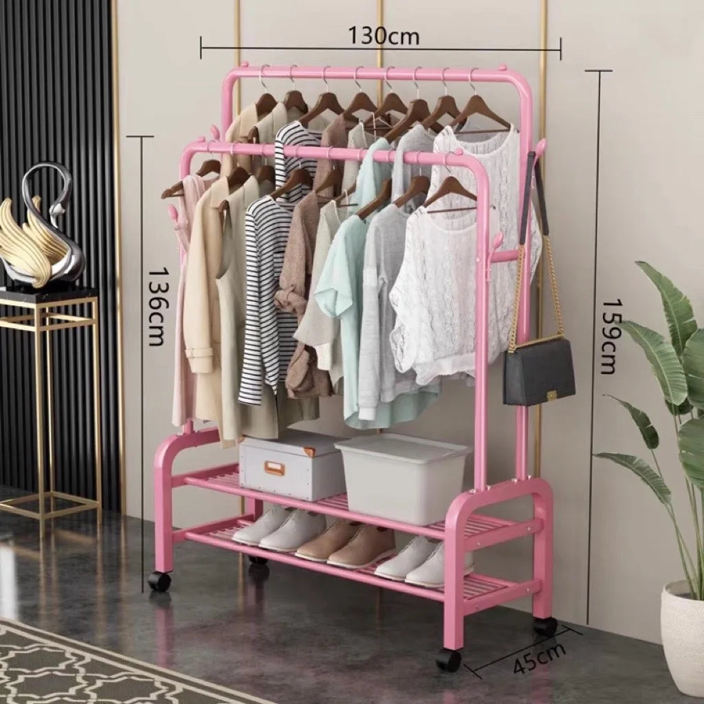 Hot sale good quality luxury metal coat clothes hanger rack stand space saving