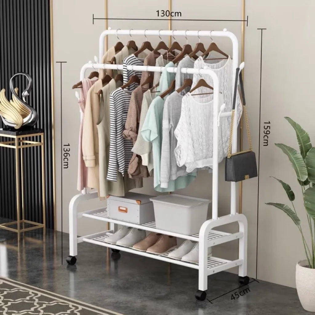 Hot sale good quality luxury metal coat clothes hanger rack stand space saving