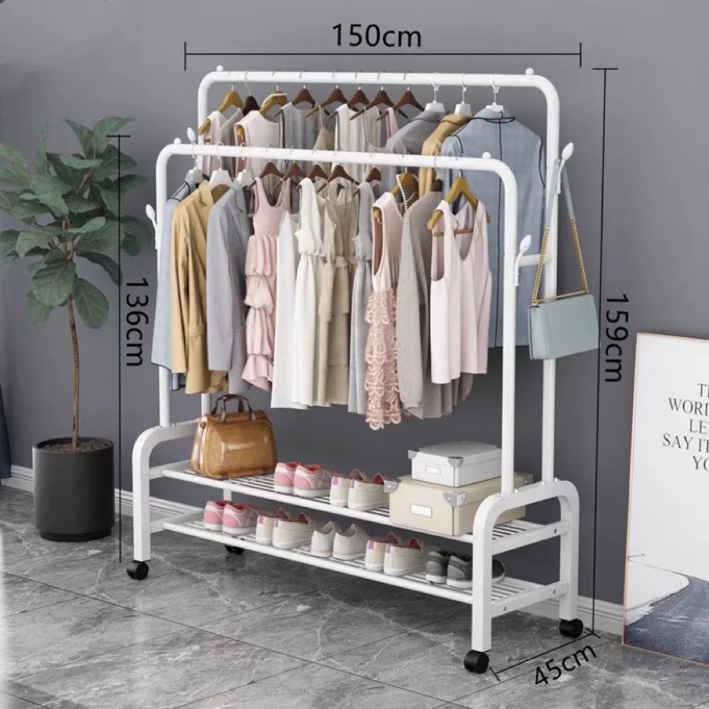 Hot sale good quality luxury metal coat clothes hanger rack stand space saving