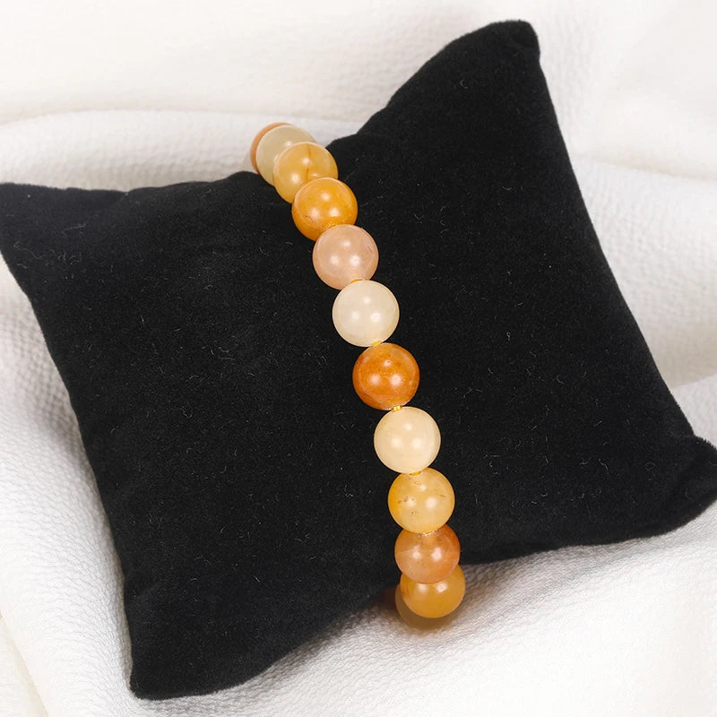 HOVANCI charm bracelet beaded bracelet18k gold plated natural stone bead jewelry handmade bracelets